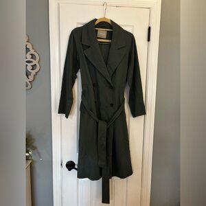 Everlane The Drape Light Weight Trench Coat in Sage Green Size XS